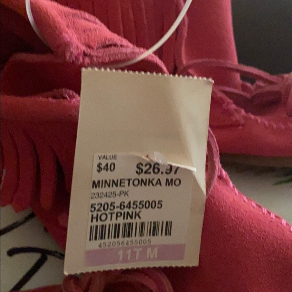 Size 11 toddler pink moccasins